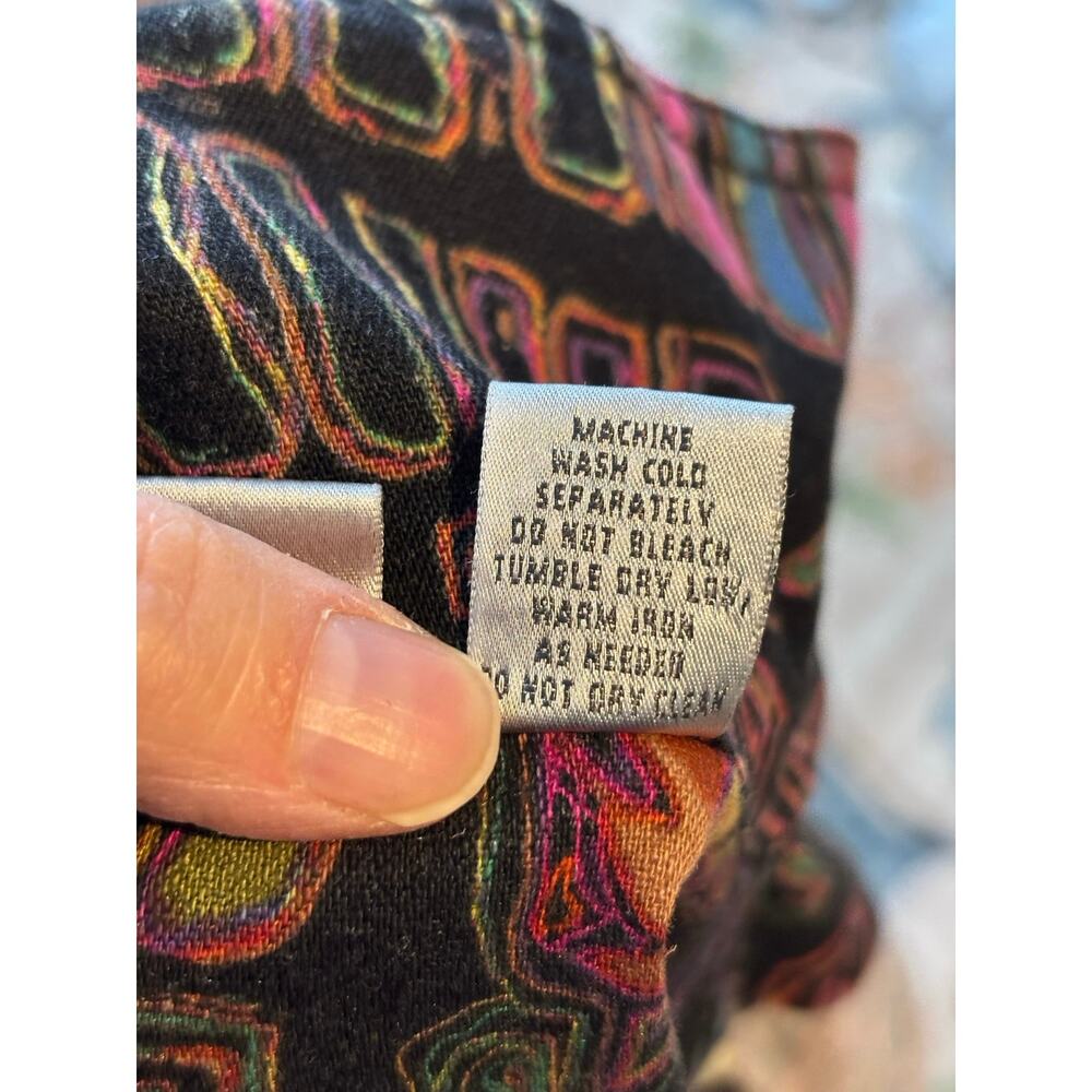 Chicos Giraffe Safari Zip Jacket Sz 1 Wo linen blend southwestern tribal novelty - Picture 9 of 9